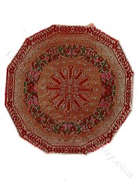(image for) Dollhouse Miniature Round Victorian Rug for Dollhouses