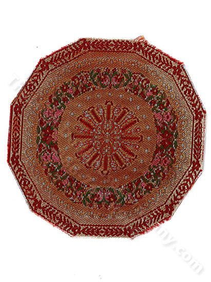(image for) Dollhouse Miniature Round Victorian Rug for Dollhouses