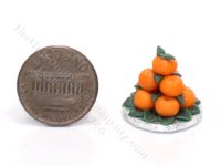 (image for) Miniature Tray of Christmas Oranges for Dollhouses