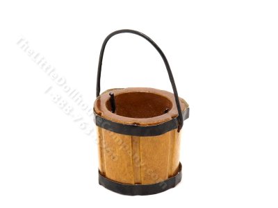 (image for) Miniature Wooden Bucket for Dollhouses