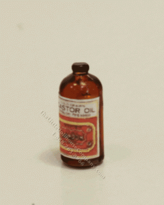 (image for) Miniature Bottle of Castor Oil for Dollhouses