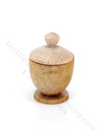 Miniature Handmade Wooden Urn for Dollhouses (image for) Miniature Handmade Wooden Urn for Dollhouses