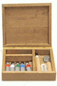 (image for) Miniature Wooden Paint Supply Box