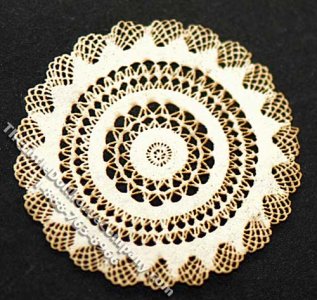 (image for) Miniature Round Laser Cut Doily for Dollhouses