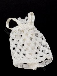 Miniature Girl's White Lace Dress for Dollhouses (image for) Miniature Girl's White Lace Dress for Dollhouses