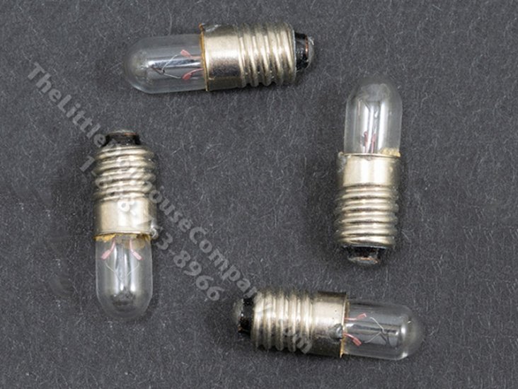 (image for) Dollhouse Scale Model 12V Round Screw Base Bulbs, 4 pcs./pkg.