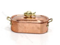 (image for) Miniature Copper Fish Poacher For Dollhouses