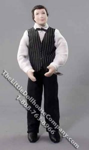 (image for) Man wearing Vest Doll by Patsy Thomas for Dollhouses
