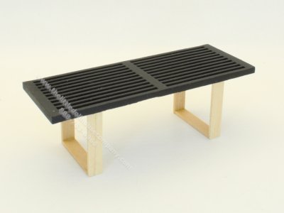 (image for) Miniature Black Nelsom Platform Bench by Warren Richardson