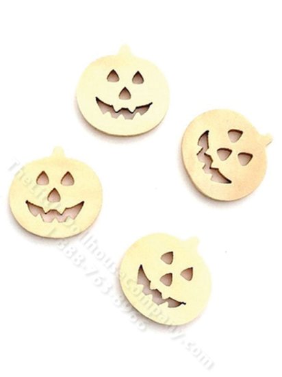 (image for) Miniature Ready-to-Paint Pumpkin Shapes, 4pcs