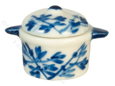 (image for) Miniature Blue Delft Ceramic Pot for Dollhouses