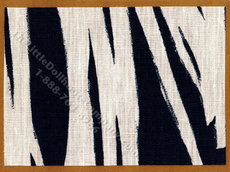 (image for) Miniature Navy and White Modern Abstract Rug for Dollhouses - 5" x 7"
