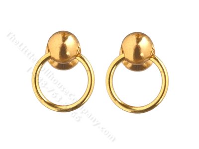 (image for) Miniature Brass Ring Pull Handles (2pcs)