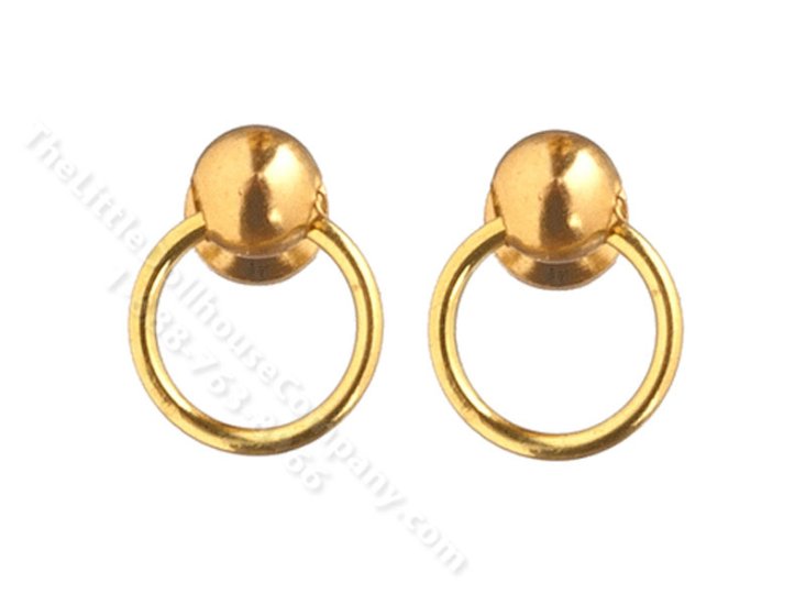 (image for) Miniature Brass Ring Pull Handles (2pcs)