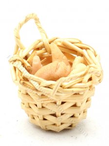 (image for) Miniature Round Basket with Bread