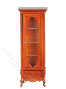 (image for) Miniature American Victorian 1840 Display Cabinet - Walnut