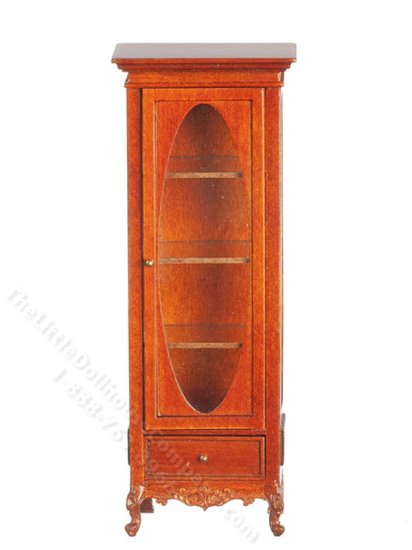 (image for) Miniature American Victorian 1840 Display Cabinet - Walnut