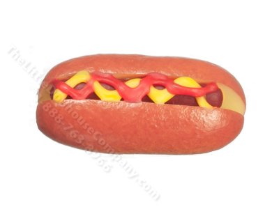 (image for) Miniature Hot Dog with Condiments for Dollhouses