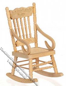 (image for) Miniature Unfinished Rocking Chair for Dollhouses