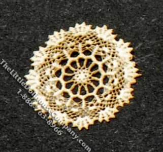 (image for) Miniature 1/4 Scale Round Laser Cut Doily for Dollhouses