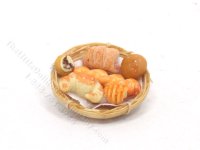 (image for) Miniature Basket of Bread for Dollhouses