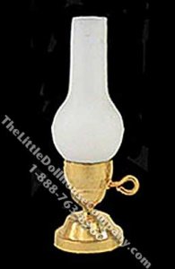(image for) Miniature 1/2 Scale 12v Hurricane Lamp for Dollhouses(Disc.)
