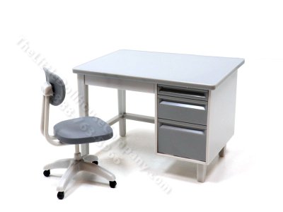 (image for) Miniature Office Desk and Chair for Dollhouses