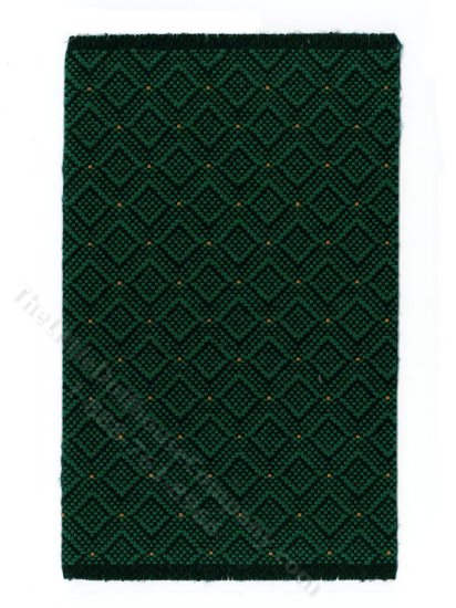 (image for) Miniature Teal Diamond Rug for Dollhouses