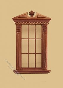 (image for) Miniature Corinthian Carved Single Window Walnut
