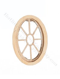 (image for) Half-Scale Dollhouse Oval Window w/ Plain Trim