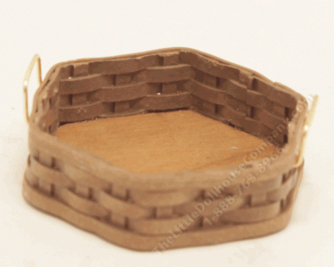 (image for) Miniature Hexagonal Basket with Gold Handles