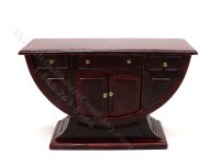 (image for) Miniature Mahogany Swanson Deco Console Table for Dollhouses