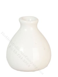 (image for) Miniature White Bud Vase for Dollhouses