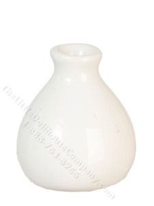 (image for) Miniature White Bud Vase for Dollhouses