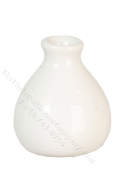 (image for) Miniature White Bud Vase for Dollhouses