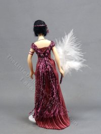 (image for) Miniature Handcrafted Vintage Flapper Woman in Long Dress