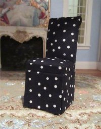 (image for) Miniature Side Chair with black Slip Cover