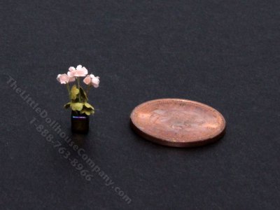 (image for) Handmade Miniature 1/4 Scale Pale Pink Flowers for Dollhouses