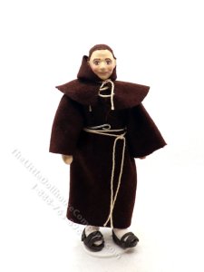 (image for) Miniature Handcrafted Vintage Medieval Monk Doll