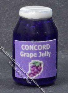 (image for) Miniature Jar of Grape Jelly for Dollhouses