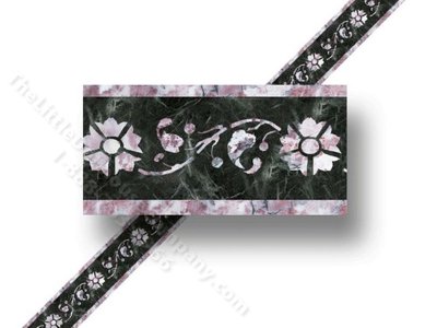 (image for) 1:24 Scale Dollhouse Faux Marble Wallpaper Border
