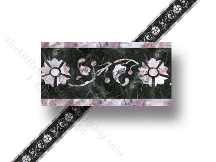 (image for) 1:24 Scale Dollhouse Faux Marble Wallpaper Border