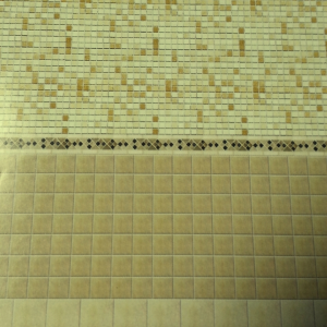 (image for) Peel'n'Stick Floor and Wall Tiles, Cream/Gold 11X16"