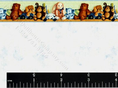 (image for) Dollhouse Scale Model Wallpaper Nursery Friends Pattern