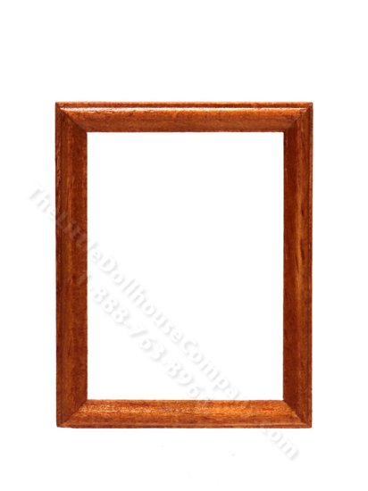 (image for) Miniature Walnut Picture Frame for Dollhouses