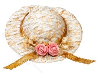 (image for) Miniature Straw Hat for Dollhouses