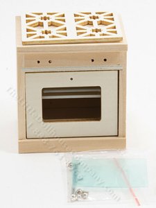 (image for) Miniature Unfinished Modern Stove for Dollhouses