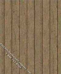 (image for) Brown Distressed Wood Pattern Miniature Wallpaper for Dollhouses