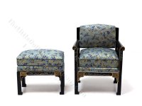 (image for) Miniature Chinese Chippendale Stool for Dollhouse