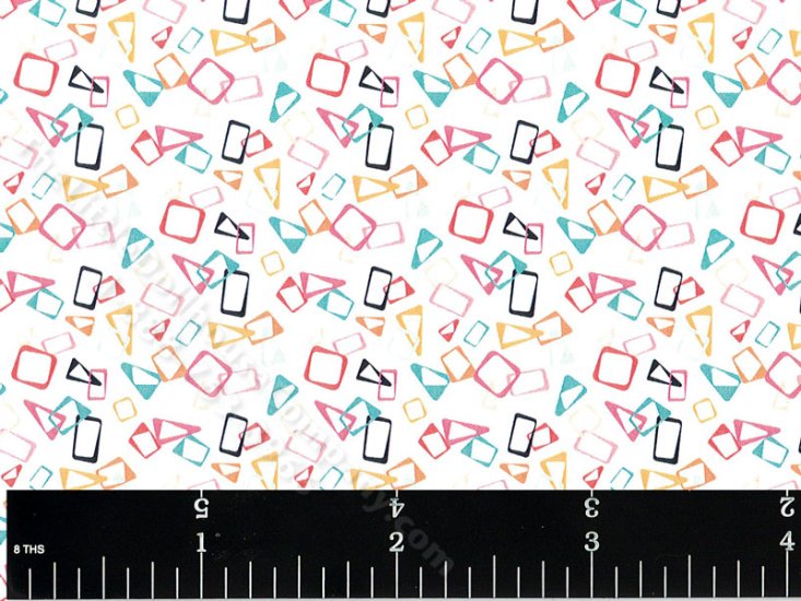 (image for) Miniature Retro Floating Shapes Wallpaper for Dollhouses